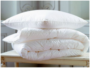 RINKINYS vaikiška universali 90% pūkų ir 10% plunksnų antklodė (100x140 cm) ir pagalvė (40x60 cm)