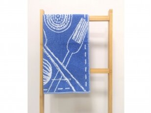 Frotinis virtuvės rankšluostis "Įrankiai" (mėlynas) 50x50 cm