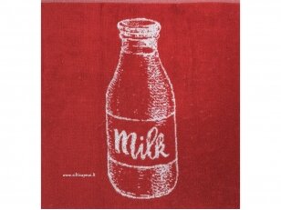 Frotinis virtuvės rankšluostis "Milk" (raudonas) 50x50 cm Frotinis virtuvės rankšluostis "Milk" (raudonas) 50x50 cm