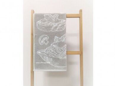 Frotinis virtuvės rankšluostis "Maistas" (pilkas) 50x50 cm