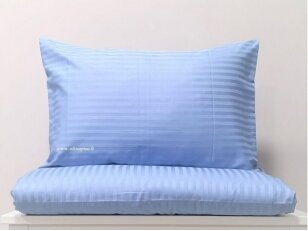 Juostuoto žakardinio satino pagalvės užvalkalas "Charm" (Ocean blue), 40x60 cm 2 vnt