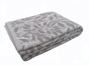 Šukuotinės medvilnės rankšluostis "Madeira" (grey) 100x150 cm