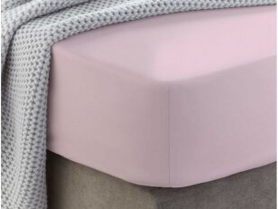 Siuvama medvilnės paklodė su guma "Chalk pink"