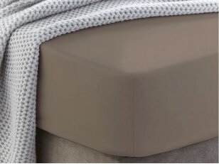 Siuvama medvilnės paklodė su guma "Taupe gray"