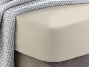 Siuvama medvilnės paklodė su guma "Whitecap gray"