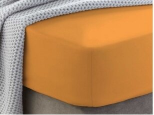 Siuvama medvilnės paklodė su guma "Blazing orange"