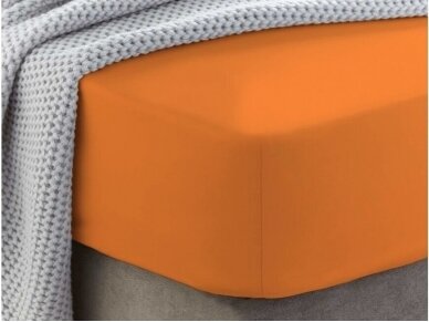 Siuvama medvilnės paklodė su guma "Orange peel"